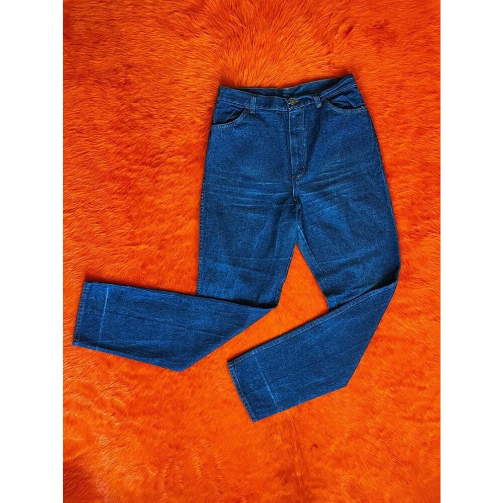 Vintage 70s Rustler Cowboy Jeans | Dark Indigo High Rise Denim | 30